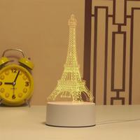 Lampe de nuit design moderne en acrylique 7 couleurs 7 couleurs Cadeau de personnage d'anime pour enfants Veilleuse LED 3D