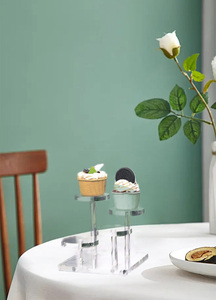 Set di supporto per <span class=keywords><strong>torta</strong></span> in acrilico a 4 pezzi per dolci da tavola per dolci pasticcini per matrimoni eventi di compleanno Display di <span class=keywords><strong>caramelle</strong></span> - Product Image 3
