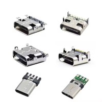 Conector USB tipo C macho hembra de 16 pines para carga de PCB