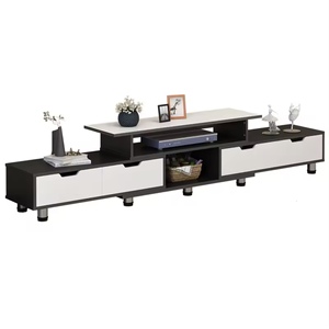 Ensemble meuble <span class=keywords><strong>TV</strong></span> et table basse FYZK style nordique moderne avec plateau en pierre, panneau en bois réglable, mobilier de salon pour téléviseur 65+ pouces, utilisation chambre à coucher - Product Image 5