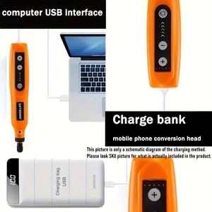 Jangklif Bộ Bút khắc điện có thể sạc lại máy xay mini dụng cụ quay không dây điều chỉnh năm tốc độ và dụng cụ chà nhám - Product Image 3