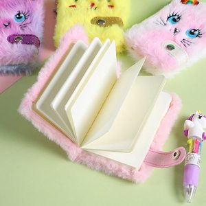 New School <span class=keywords><strong>mini</strong></span> Nhật ký phim hoạt hình kawaii sang trọng Fluffy Unicorn máy tính xách tay - Product Image 2