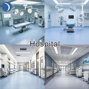 أرضيات تجارية من البي في سي متعددة الطبقات، لفائف فينيل طبية صينية مقاومة للماء ذات سطح عادي ولاصق - Product Image 3