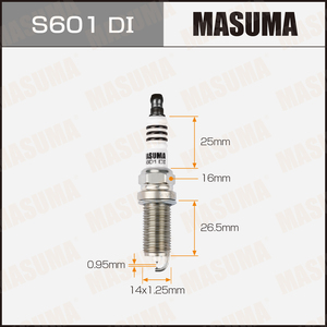 หัวเทียนอิริเดียม S601DI MASUMA อะไหล่เครื่องยนต์รถยนต์ สำหรับ HONDA DILFR6D11 - Product Image 2