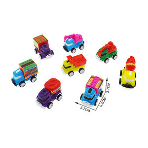 Plastik geri çekin iş makinesi araba sürtünme oyuncaklar çocuklar için büyük sürpriz yumurta 75 MM kapsül - Product Image 3