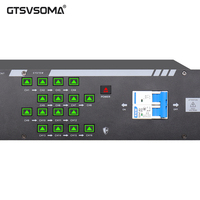 GTSVSOMA DR1608 Séquenceur d'alimentation métallique à 16 canaux 12000W AC 100-240V monté en rack avec 18 prises protégées et voltmètre LCD rétroéclairé