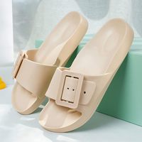 Sandales Cloud Slides pour femmes, à bout ouvert, avec soutien de la voûte plantaire, ultra-douces, légères, pour la récupération, plage, été, en EVA, antidérapantes, pour la douche
