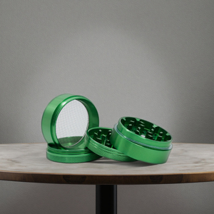 Hợp kim nhôm cao gia vị máy xay hút thuốc thiết bị nhiều màu tùy chọn bốn lớp Máy xay phẳng Máy xay kim loại Máy Nghiền Thuốc Lá - Product Image 4