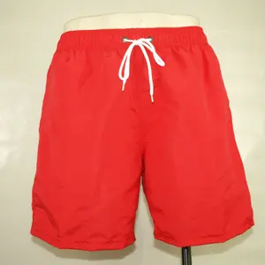 Pantalones cortos de playa para hombre de color sólido de secado rápido, pantalones cortos de verano personalizados de poliéster, superventas