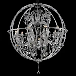 Modern chandelier lighting Nordic golden round crystal lamp home chandelier hotel wedding art deco lighting hall crystal lights