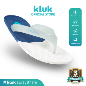 Sandalias Abiertas Blancas y Azules para Hombre con Plantilla Anatómica para Piscina y Vacaciones - Product Image 1