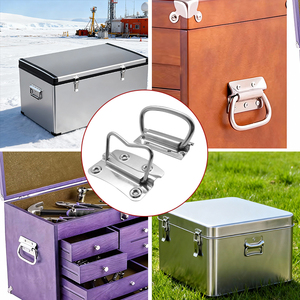 Poignée de traction en acier inoxydable de 10 cm pour coffre, boîte à outils, valise d'équipement – Quincaillerie métallique robuste - Product Image 5