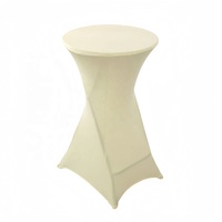 Housse de table cocktail moderne en spandex écologique lavable 80*110CM, ensemble nappe et housse de table haute pour fêtes
