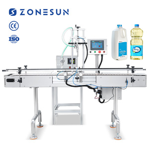 Máquina de Llenado Automática de Líquidos ZONESUN ZS-VTG25A con Bomba Magnética, Gran Caudal, para Detergentes, Aceites, Cosméticos, con Cinta Transportadora - Product Image 1