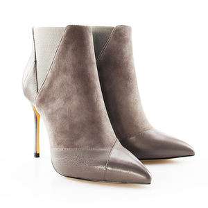 בטיחות גבירותיי אמיתי עור אופנתי קרסול חורף מגפי נשים עם עקב גבוה קרסול מין מגפי נשים - Product Image 4