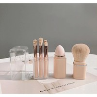 JLY – Lot de huit mini-pinceaux de maquillage pour un maquillage exquis, pinceaux de voyage portables