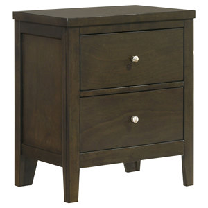 Clement Dark Cocoa <b>2</b>-<b>drawer</b> Nightstand Bedside Table - Product Image 2