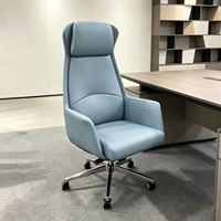 Fauteuil de Direction Inclinable et Ergonomique en Cuir PU, Confortable pour le Travail Sédentaire, Style Luxe Léger