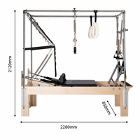 Machine de Pilates 3-en-1 personnalisée avec logo privé, Reformer, Cadillac, Table Trapèze et système de chariot à roues silencieuses – Prix usine