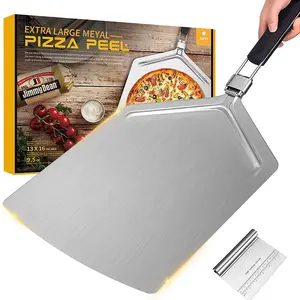 Drops hipping Aluminium Pizza Turner Haushalt Große Küche Pizza Werkzeuge Bbq Peel Pizza Spatel