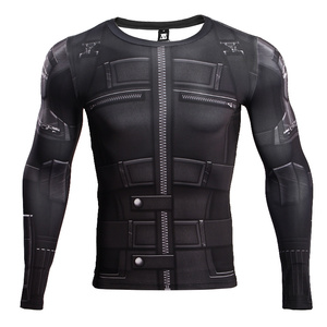 Chemises de compression personnalisées avec logo sublimé pour MMA, BJJ, Kickboxing - Antibactériennes, respirantes, unisexes - Product Image 2