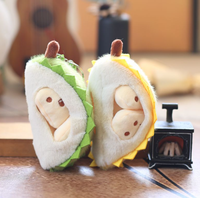 Nouvelle Peluche Mignonne et Adorable en Forme de Durian, Petit Pendentif, Porte-clés, Poupée en Peluche pour Sac, Compagnon de Jeu
