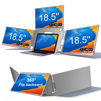Écran portable 18,5 pouces IPS FHD 1080P 100% SRGB à rotation libre pour ordinateur portable, jeux, stockage, travail