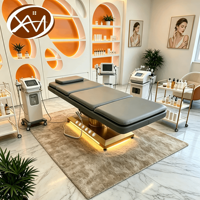 Table de massage électrique moderne de luxe à 3 moteurs, confortable, pliable, pour usage commercial en salon, réglable, pour soins de beauté, spa médical