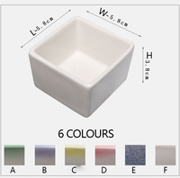 Assiette carrée profonde, plat à sauce coloré pour le dîner, assiette à apéritif en céramique au design élégant