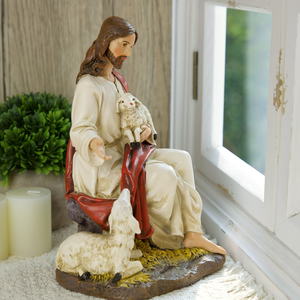 Productos en Stock, Estatuas Religiosas Católicas de Resina, Estatuas Cristianas Católicas de Resina, 8.07'' de Alto, el Buen Pastor - Product Image 4