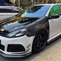Aile de voiture en fibre de carbone pour VW Golf 6 VI MK6 GTI R20 2009-2013 Ailes latérales de pare-chocs avant Double grille d'aération Garde-boue Bodykit