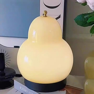 Lámpara de mesa de pera crema francesa antigua media dormitorio Estudio de cabecera sala de estar carga táctil atmósfera portátil sentido pequeño Nig