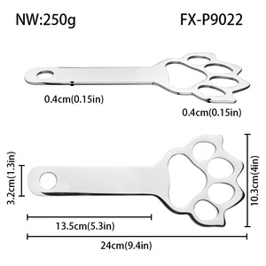 Juguete Metálico con Forma de Pata de Gato para Azotes - Paleta de Disciplina <span class=keywords><strong>y</strong></span> Castigo BDSM de Acero Inoxidable 304 - Product Image 5