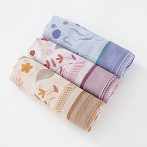 Etnico Casual <span class=keywords><strong>elegante</strong></span> rosa <span class=keywords><strong>blu</strong></span> cammello floreale da donna in poliestere marca sciarpe da donna quattro stagioni Hijab <span class=keywords><strong>sciarpa</strong></span> da donna - Product Image 5