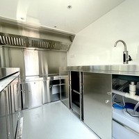 Remorque de cuisine mobile en tôle galvanisée certifiée DOT FMVSS, facile à utiliser, pour la vente de nourriture, avec barre de remorquage