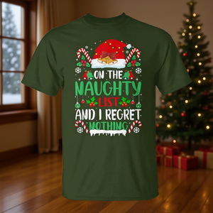 Camiseta navideña de la lista de los traviesos y me arrepiento de nada - Product Image 3
