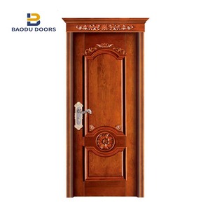 In legno massello porta rossa profumo concentrato con porta in legno pivot cerniera e prehung esterno doppie porte - Product Image 2