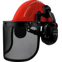 Casque de sécurité forestier avec visière anti-bruit standard et design à fentes, sans points de suspension pour éviter les éclaboussures