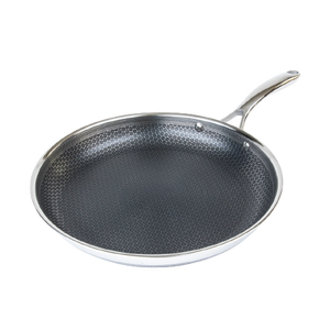 Venta caliente antiadherente <span class=keywords><strong>30</strong></span> <span class=keywords><strong>cm</strong></span> Hybrid Pan & Wok con tapa de vidrio templado Panal de <span class=keywords><strong>acero</strong></span> <span class=keywords><strong>inoxidable</strong></span> Wok Sartenes y <span class=keywords><strong>sartén</strong></span> - Product Image 1