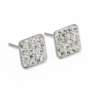 Pendientes de Zirconia Cuadrados de Moda al por Mayor, Chapados en Oro de 6-8mm, Pendientes de Cristal para Mujer - Product Image 6