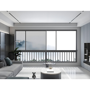 Slim Frame Panorâmica Alumínio Six Track Janela deslizante para Villas Casa Varandas Pátio Quarto