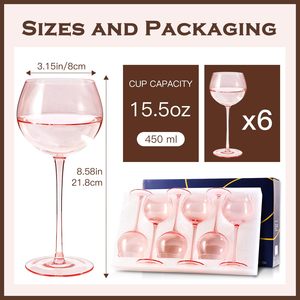 Vente en gros Verres à <span class=keywords><strong>vin</strong></span> avec ballons Soufflé à la main Verrerie en cristal rose Morandi Longue tige Verres à <span class=keywords><strong>vin</strong></span> rouge <span class=keywords><strong>blanc</strong></span> Cadeaux - Product Image 2