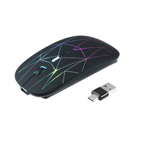 Dual-Mode Wireless <b>Mouse</b>, Silent, Illuminated, Rechargeable, for Computer, Laptop, Office, Gaming - Product Image 1