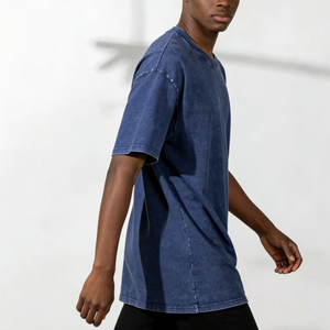 T-shirt Homme Oversize en Coton Lourd 300 g/m² avec Logo Personnalisé OEM, Coupe Boxy, Effet Délavé, Imprimé Streetwear Manga Graphic - Product Image 6