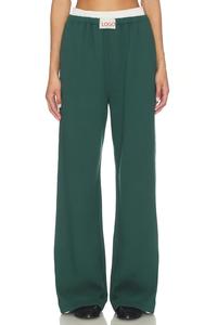 <span class=keywords><strong>Pantaloni</strong></span> da <span class=keywords><strong>donna</strong></span> a vita alta a gamba larga, verde foresta, con cintura a costine, <span class=keywords><strong>pantaloni</strong></span> lounge, joggers ampi, streetwear, all'ingrosso, personalizzabili OEM - Product Image 2