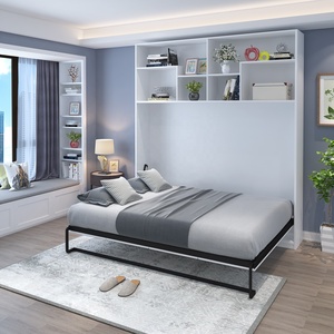 Ngang Gấp Nữ Hoàng Kích Thước <span class=keywords><strong>Murphy</strong></span> Giường Cơ Chế Kit Ẩn Tường Giường Với Bảng - Product Image 4