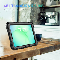 Étui en silicone pour tablette Samsung Tab A11 2025/A9 8.7 pouces X110 X115 avec film protecteur d'écran et béquille