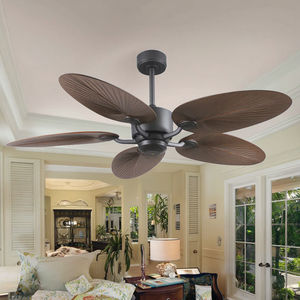 <span class=keywords><strong>พัดลม</strong></span><span class=keywords><strong>เพดาน</strong></span>ไม้สีเอบีเอสสไตล์นอร์ดิกสไตล์อเมริกันทรงรีหัวทรงรีของตกแต่งดีไซน์สูง-ใบบัวเข้มห้าต้นปาล์มโลหะไฟฟ้า - Product Image 3