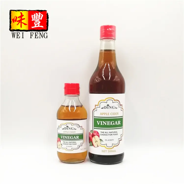 OEM e ODM fabbrica in Cina HACCP BRC all'ingrosso 500ml di frutta aceti di sidro naturale aceto di mele