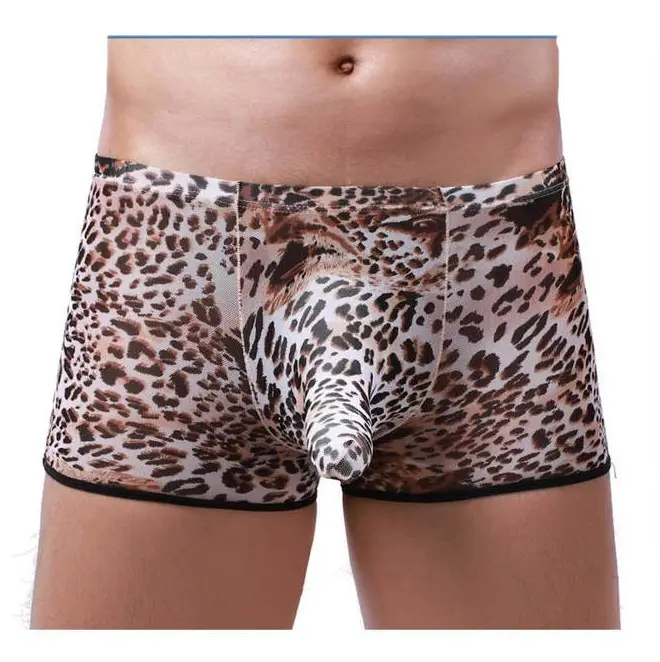 Shorts u convexo masculino de algodão, aberto, boxer gay, transparente, sexy, ereção, com bolsa para pênis